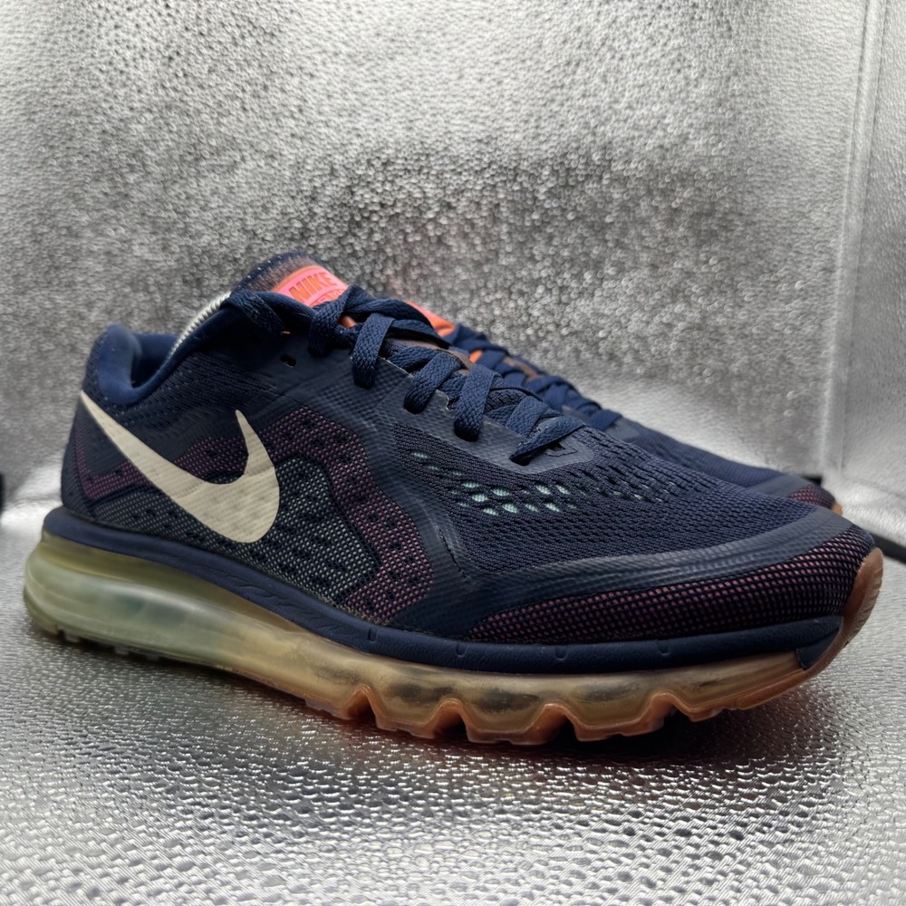 Size 11 Nike Air Max 2014 Running Shoes Womens Blue Pink Good 621078-415 Mesh